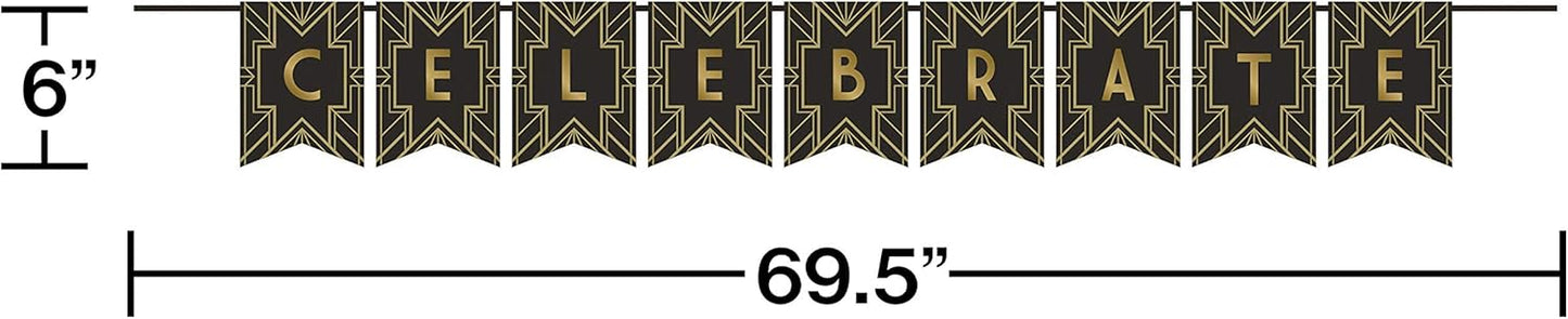 Roaring 20's Banner Personalizable 9ft (x1u)