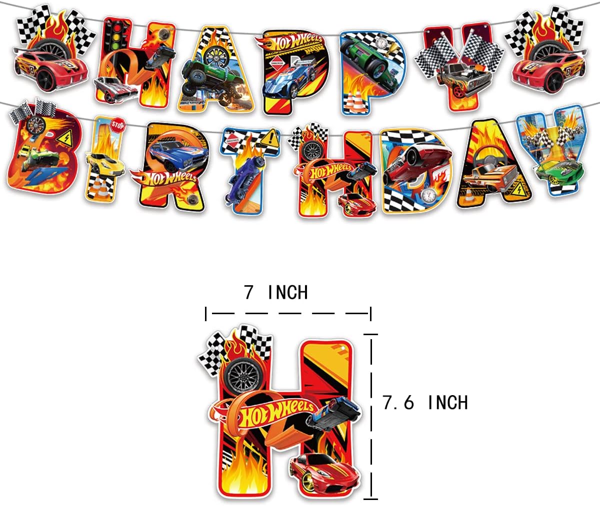 Banner Hot Wheels "Happy Birthday" (x1u)