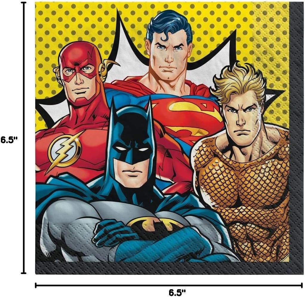 Justice League Lunch Napkins (x16u)