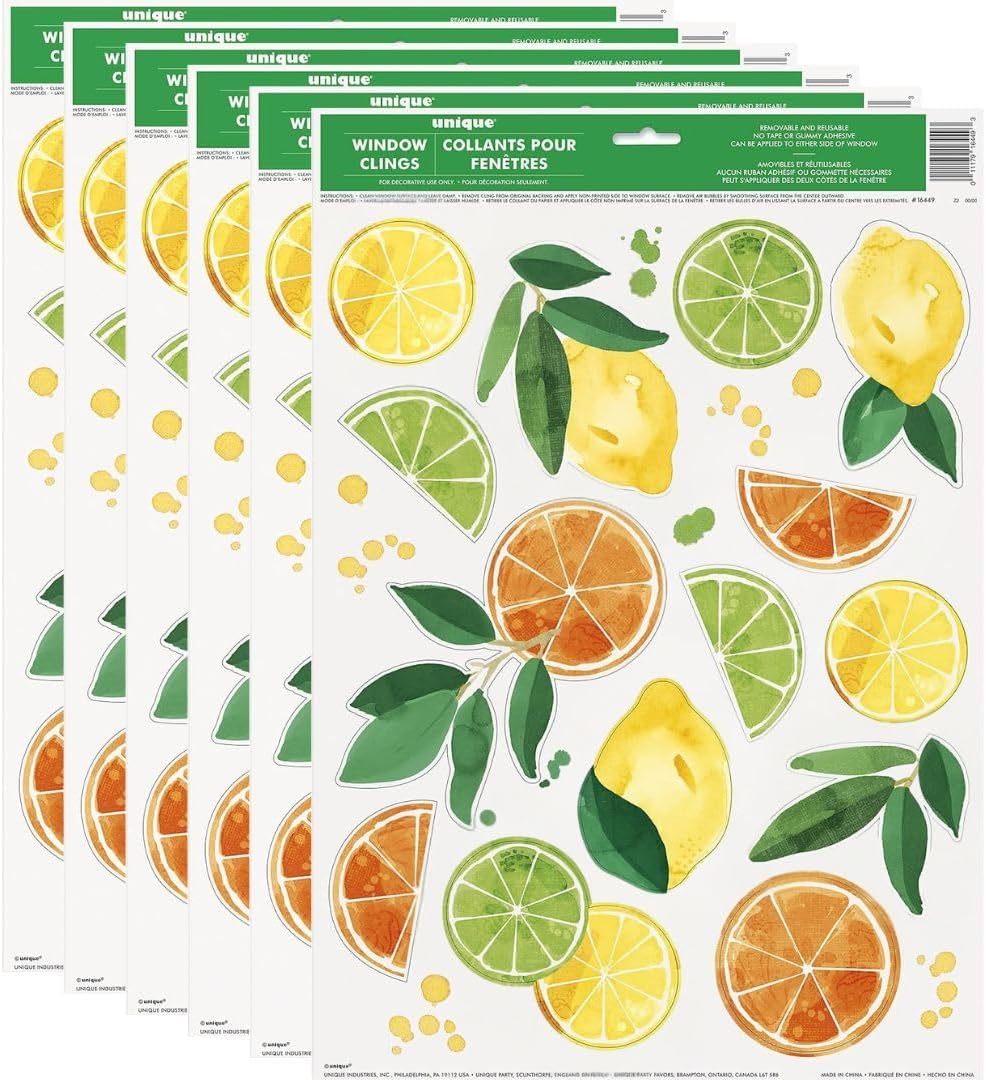 Summer Citrus Window Cling