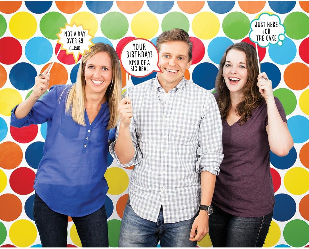Photobooth Backdrop Colour Dots 6ft (x1u)