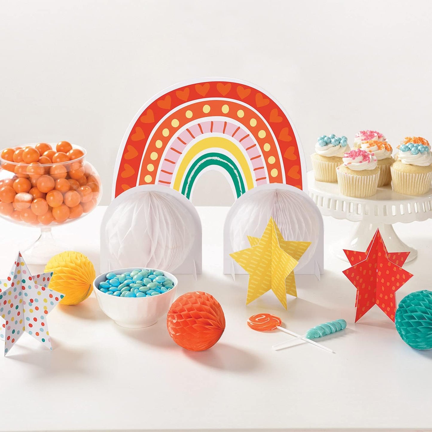Retro Rainbow Decoración de Mesa