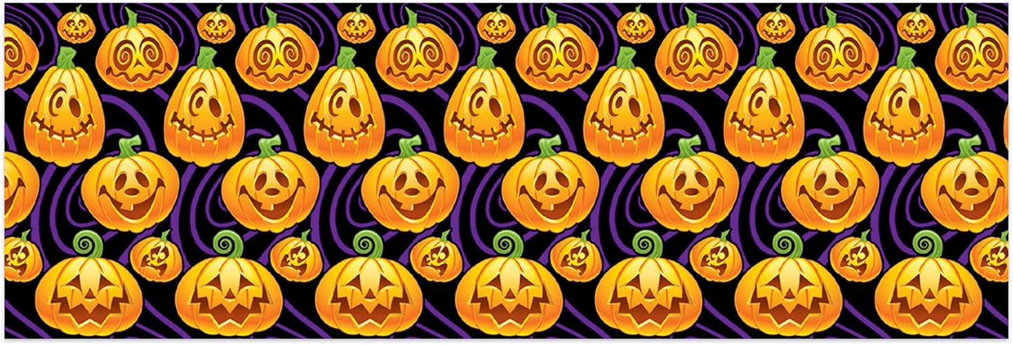 Halloween Jack-O-Lantern Backdrop Mural 30ft (x1u)