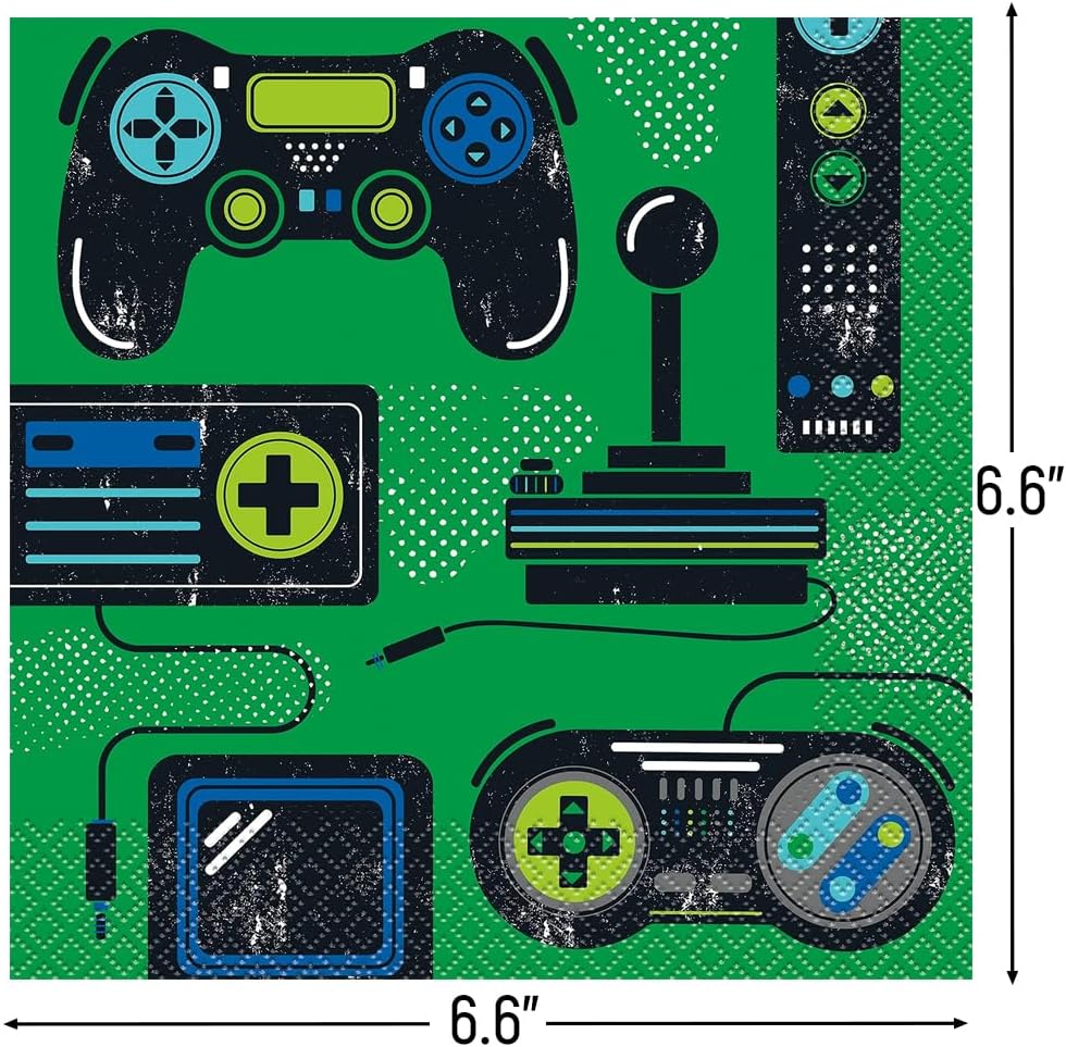 Gamer Birthday Lunch Napkins (x16u)