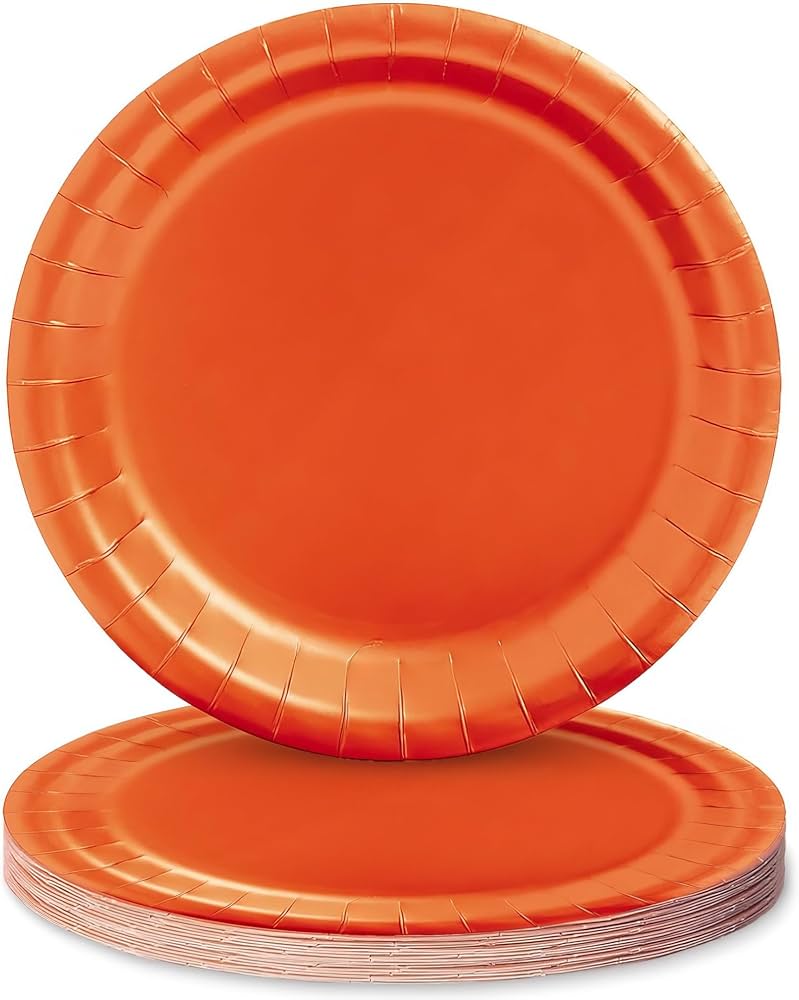 Orange Plates 7" 8ct