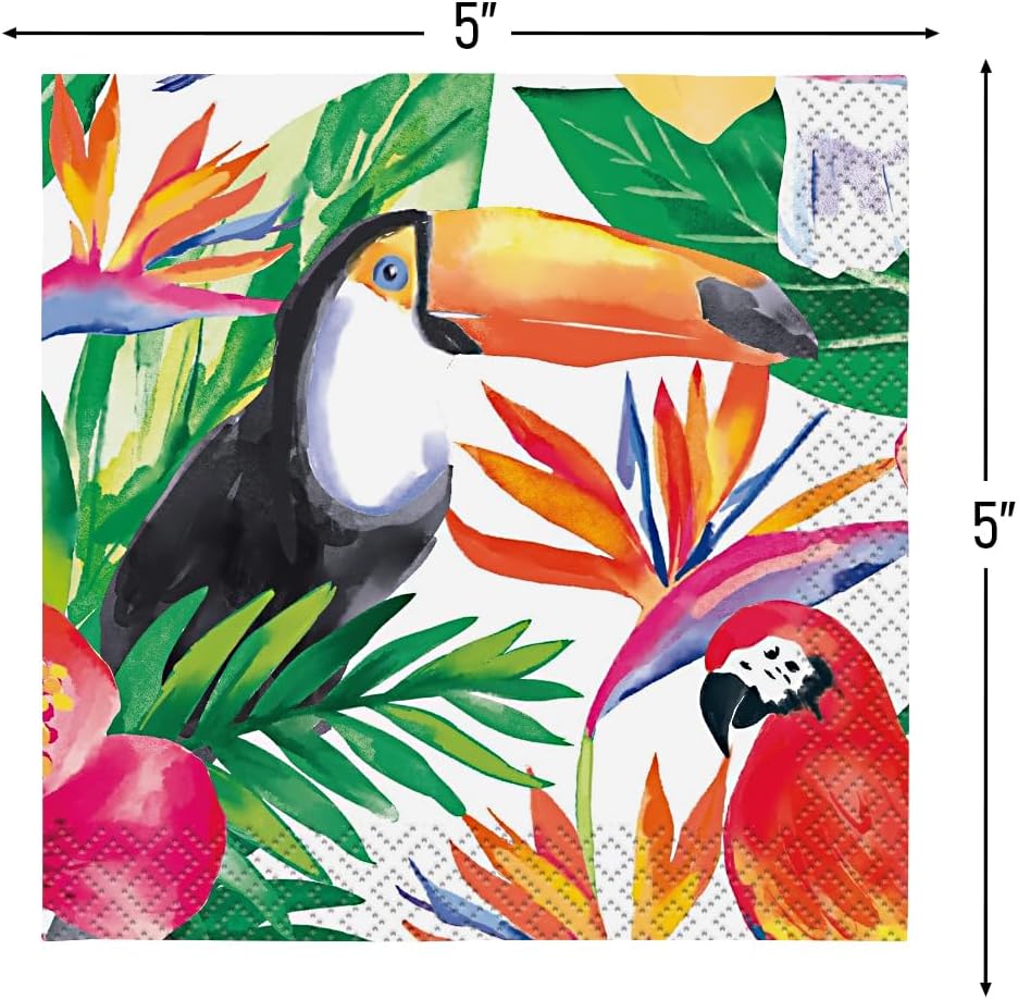 Palm Tropical Beverage Napkins (x16u)