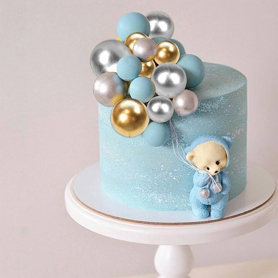 Faux Balls Azul Baby Decorative 10pcs