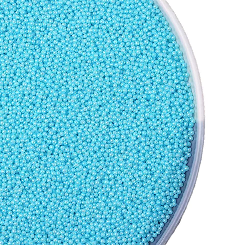 Sprinkle Sugar Pearls 2mm Pearlized Blue pqt 1.2oz