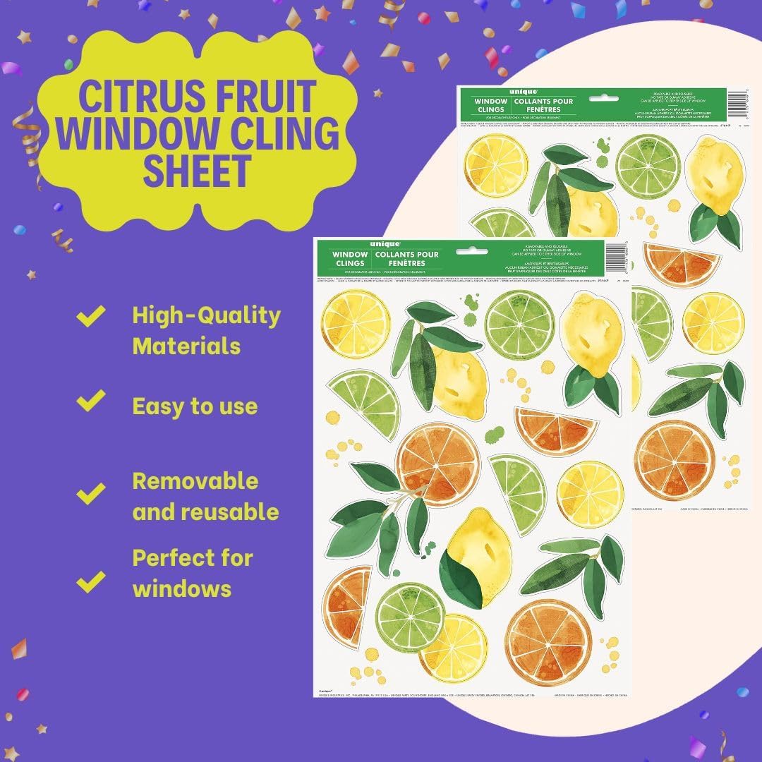 Summer Citrus Window Cling