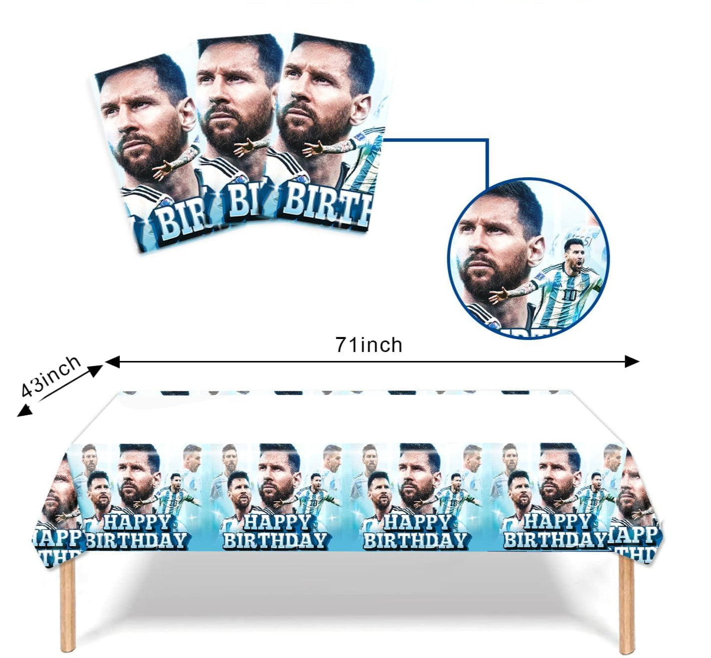 Mantel Messi Selección Argentina (x1u)