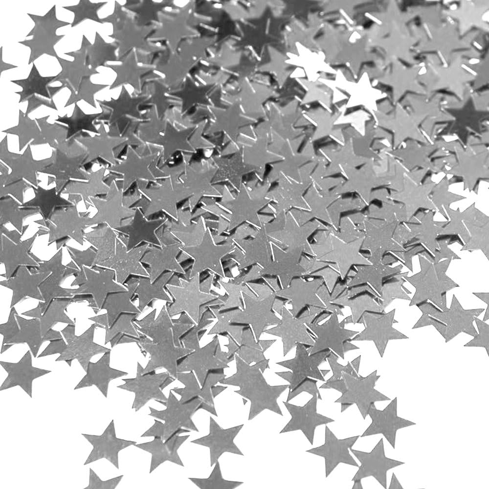 Estrellas Plateadas Silver Star Confetti 0.5oz