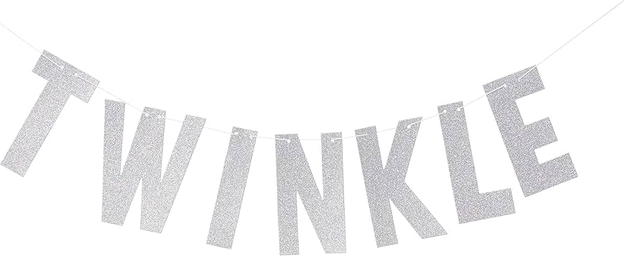 Twinkle Letter Banner Plata 5.5ft x 6in