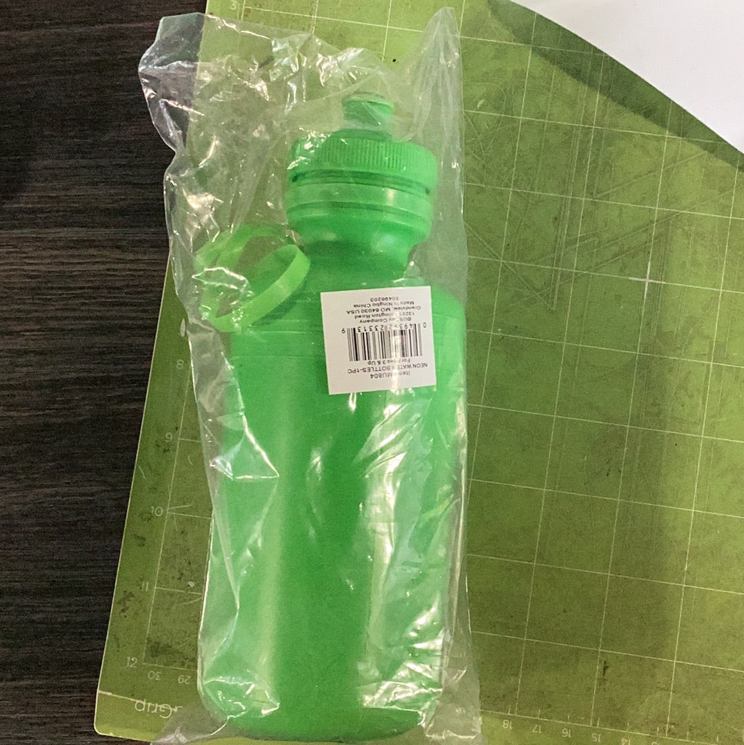 Botella de agua neón