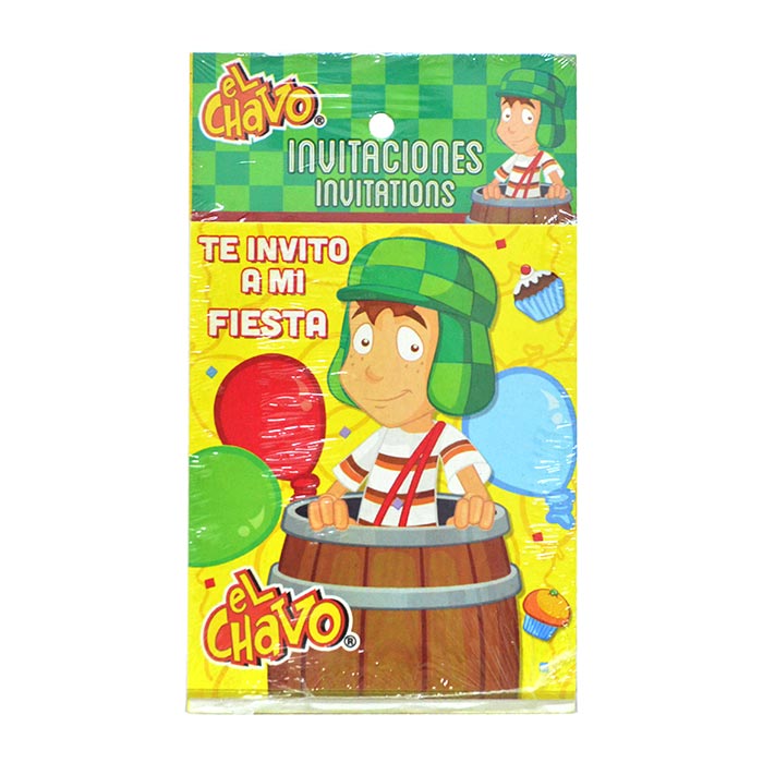El Chavo del 8 Invitaciones (x6u)