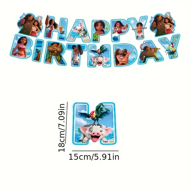 Moana Birthday Banner (x1u)