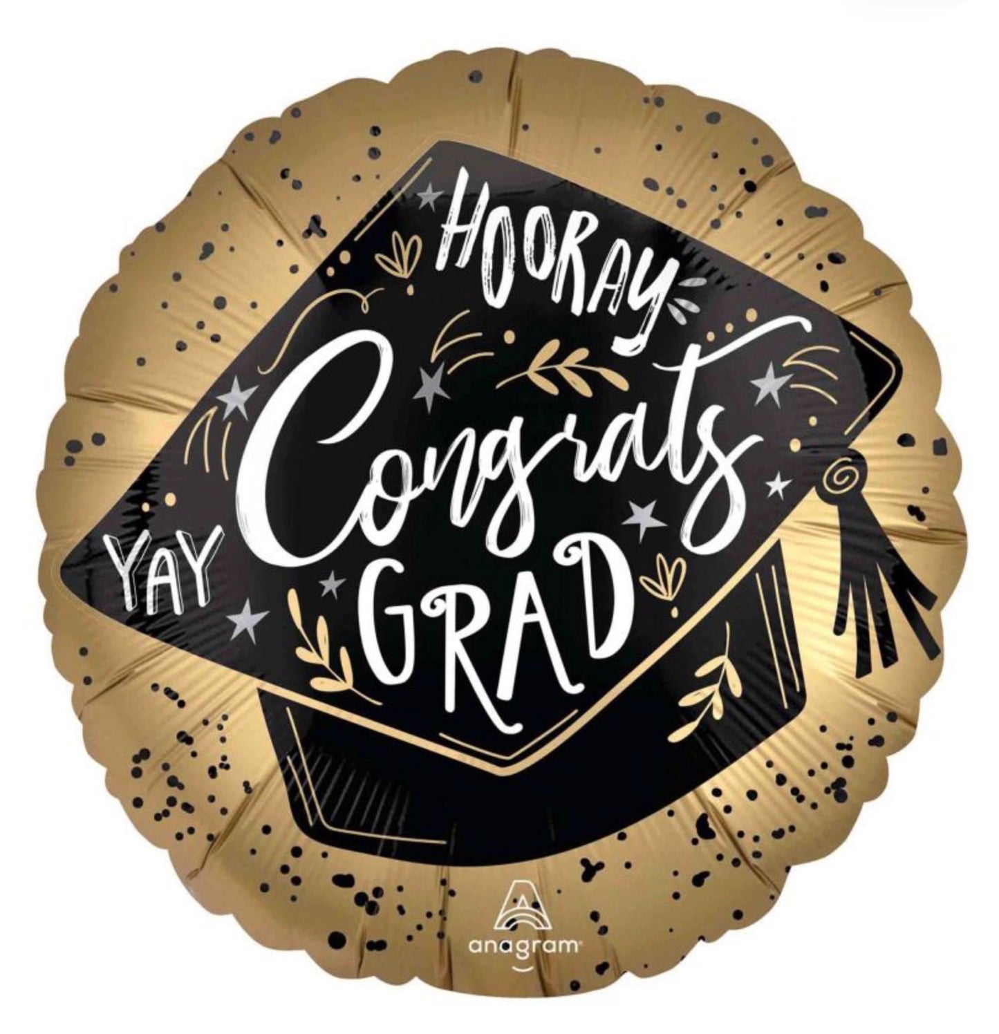Congrats Grad Gold Foil Balloon 18”