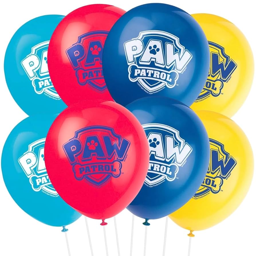 Paw Patrol Latex Balloons x8