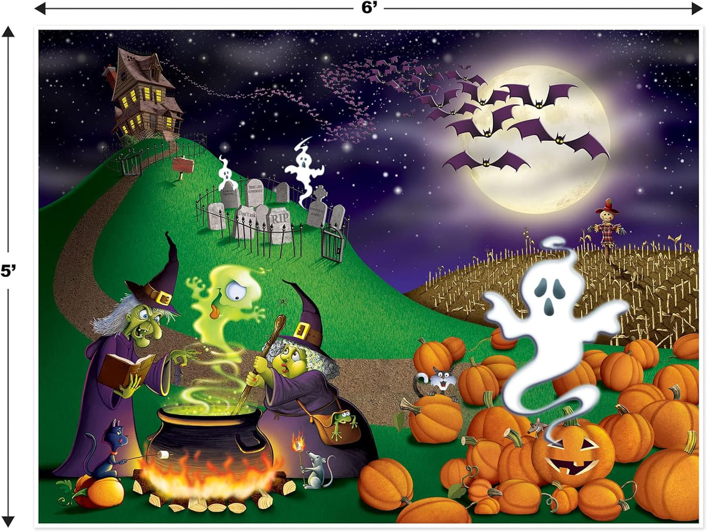 Halloween Mural Pared 5x6ft (x1u)
