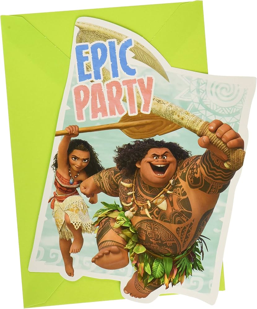Moana Invitations (x8u)