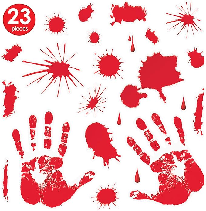 Bloody Handprint Clings (x23u)