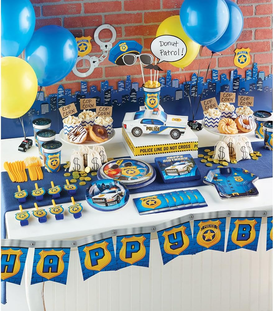 Police Party Photo Backdrop 6ft (x5u)