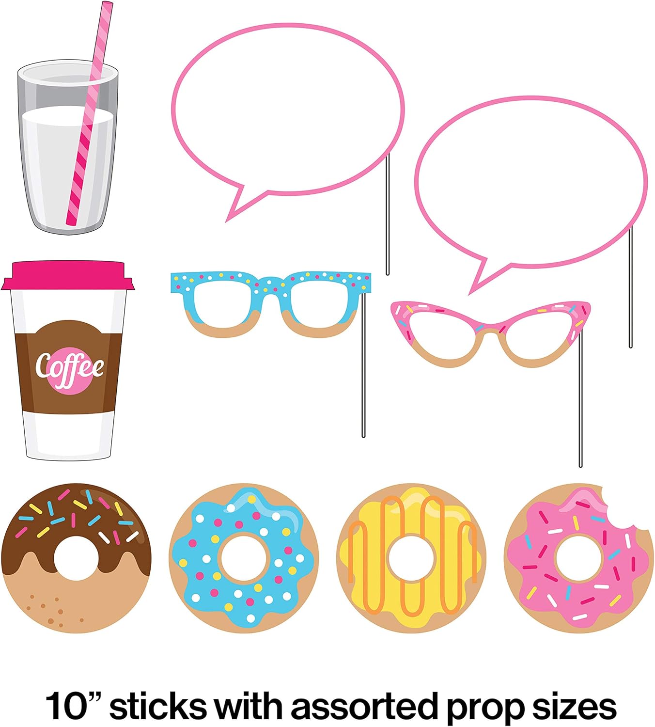 Donut Time Photo Props (x10u)