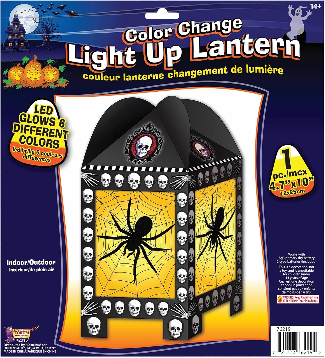 Halloween Light Up Lantern Spider (x1u)
