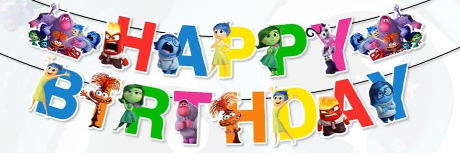 Banner Happy Birthday Inside Out 2