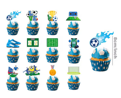 Cupcake Topper Soccer Classic (x24)