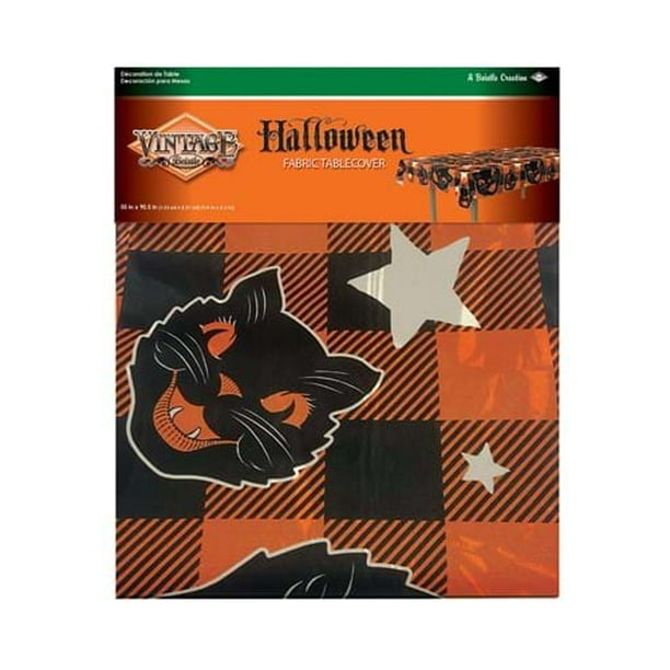 Halloween Vintage Fabric Tablecover 55x90" (x1u)