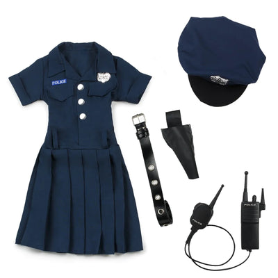 Police Officer Uniform with Skirt Kids Girl Costume