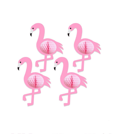 Flamingo Tissue Decorations 4pcs