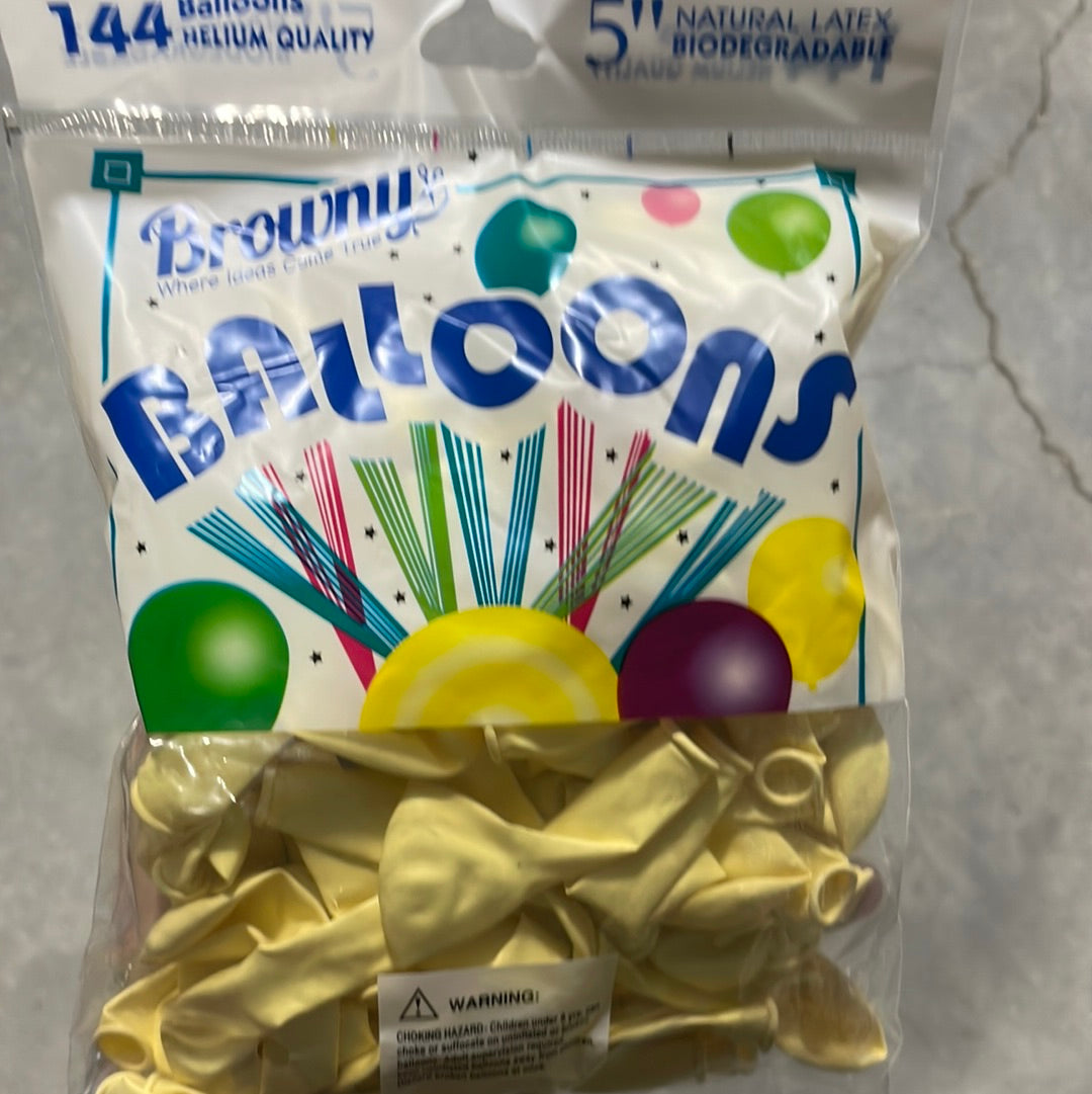 Globos 5” 144pcs - Macaron Yellow