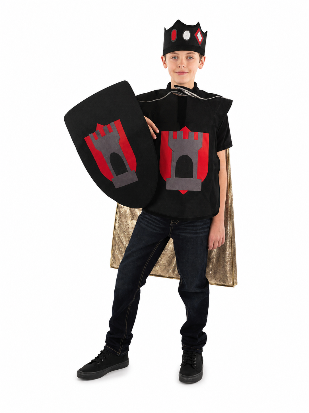 Red and Black Ancient Knight Kids Boy Costume