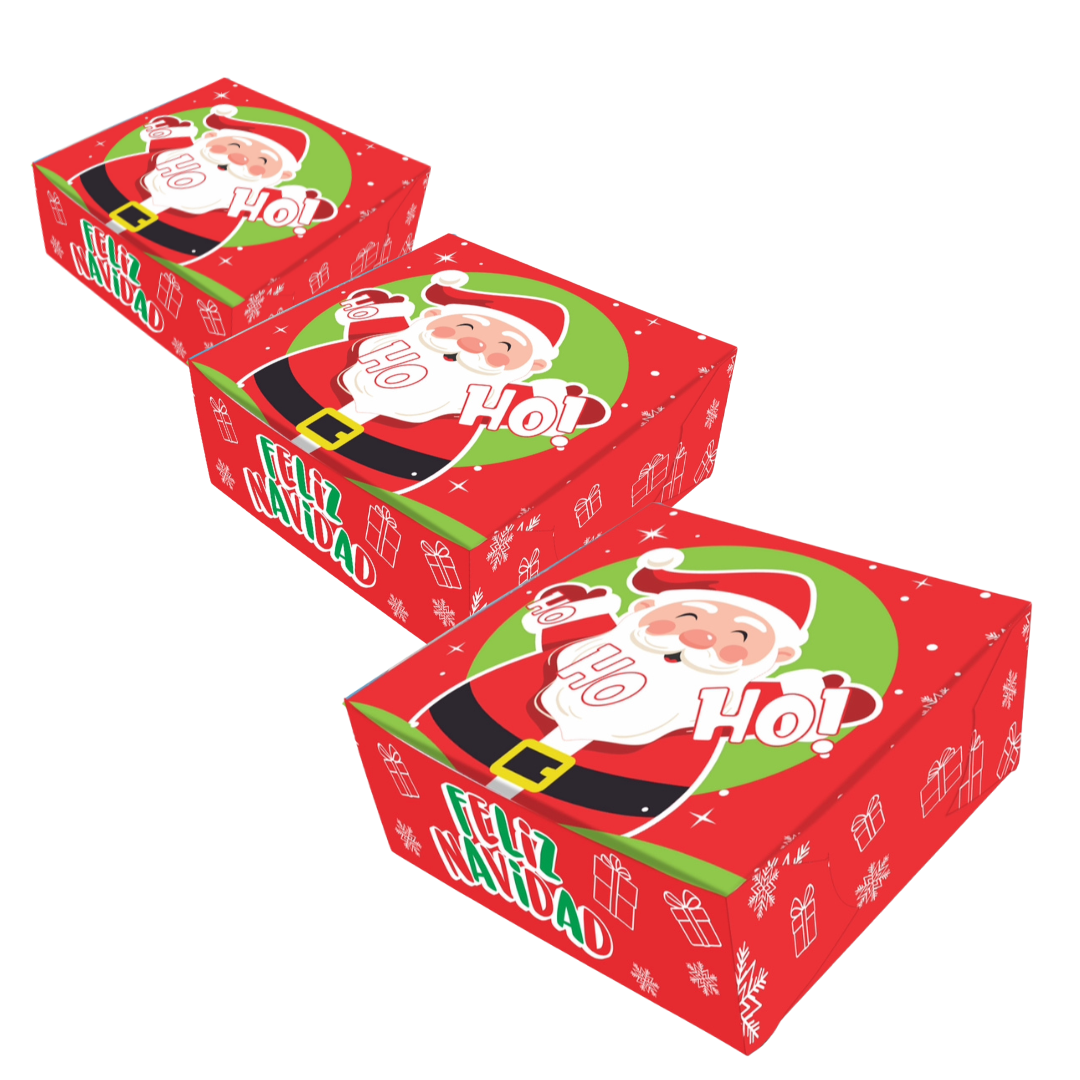 Caja Empaque GRANDE Navidad Santa