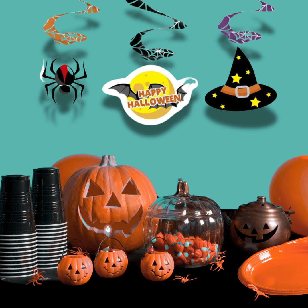 Espiral Decorativo Arañas Halloween (x3u)