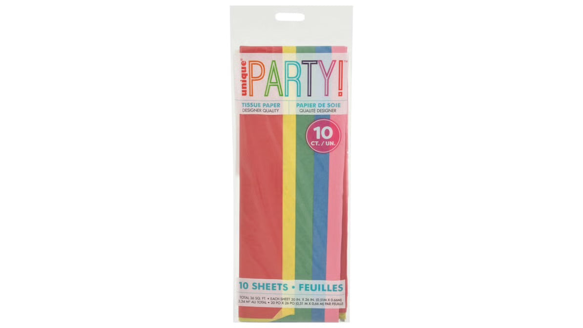 Tissue Paper Assorted Colors (x10u)