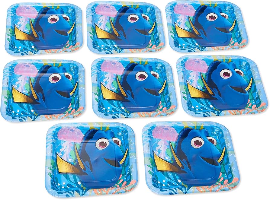 FINDING DORY PLATES 7" (x8u)