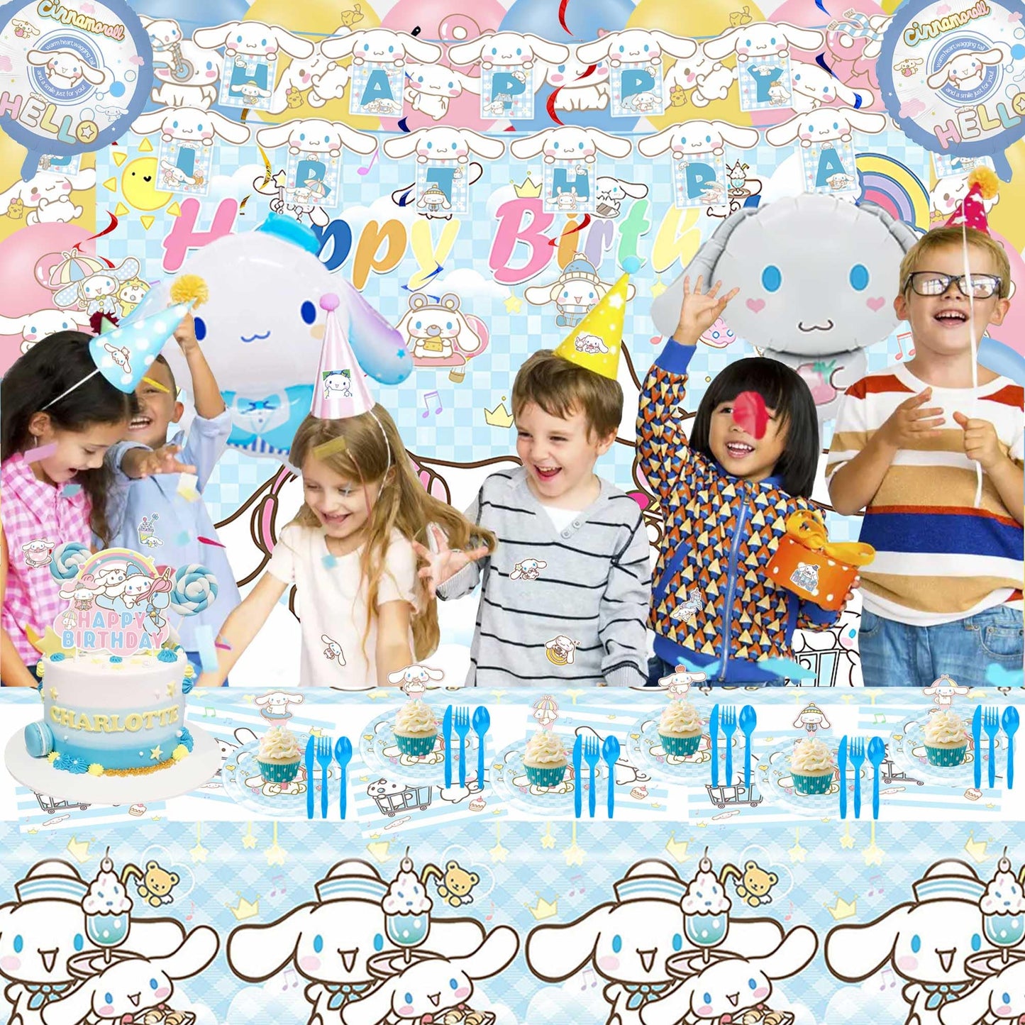 Cinnamoroll Banner "Happy Birthday" (x1u)