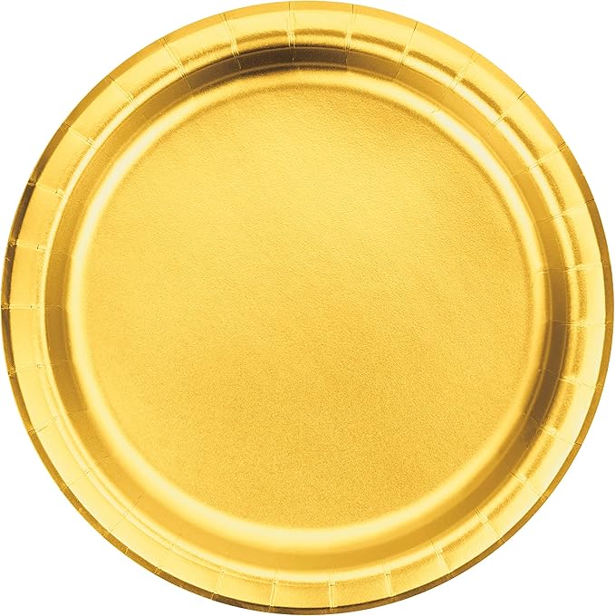 Platos 7" FOIL GOLD 8CT