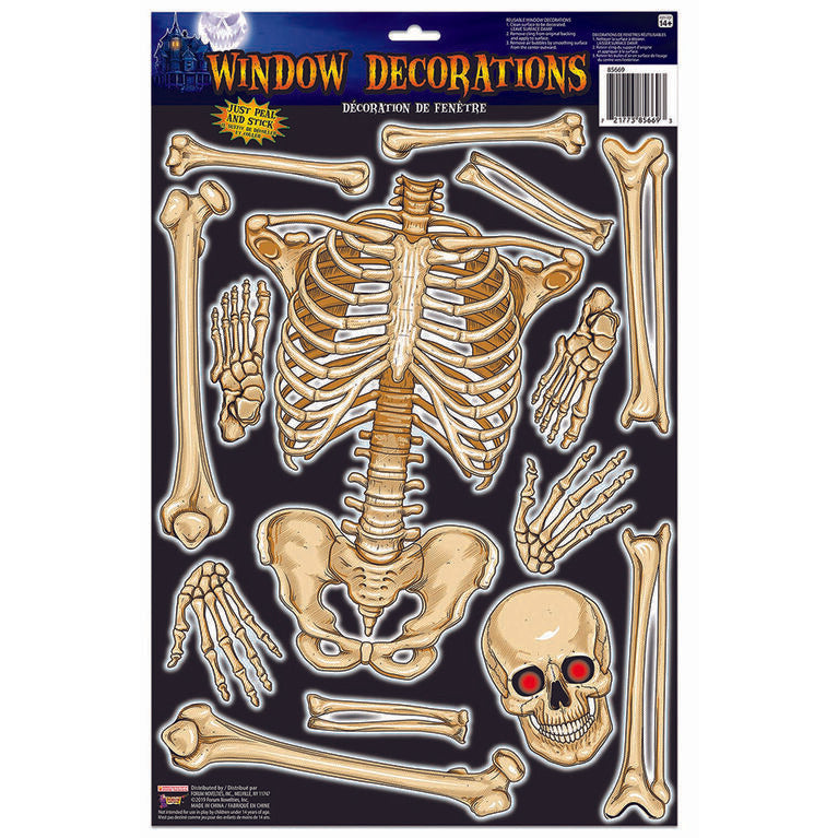 Skeleton Window Decoration