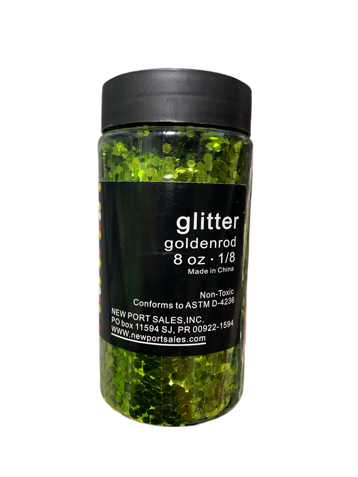 Glitter Goldenrod 8oz Lime Gre