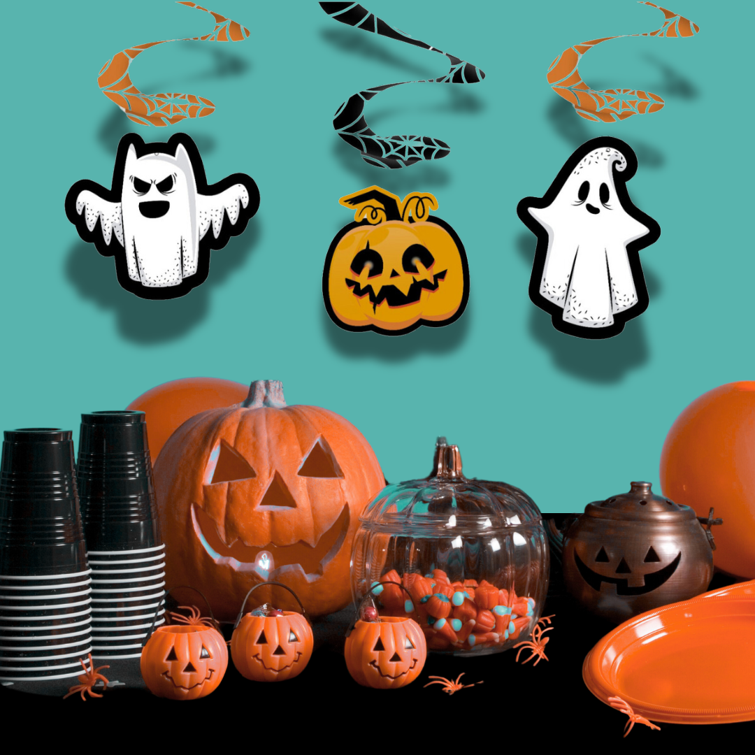 Espiral Decorativo Fantasma Halloween (x3u)