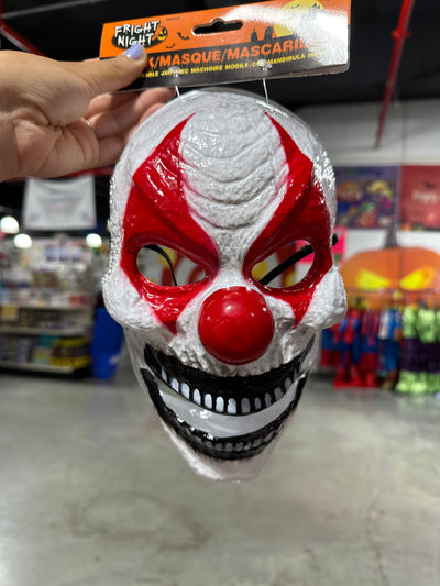 Máscara Clown Creepy PVC 9.75x7" con Mandíbula Movible 2 Estilos