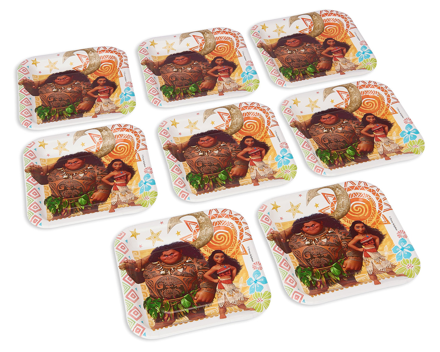 Moana Platos Cuadrados 7" (x8u)