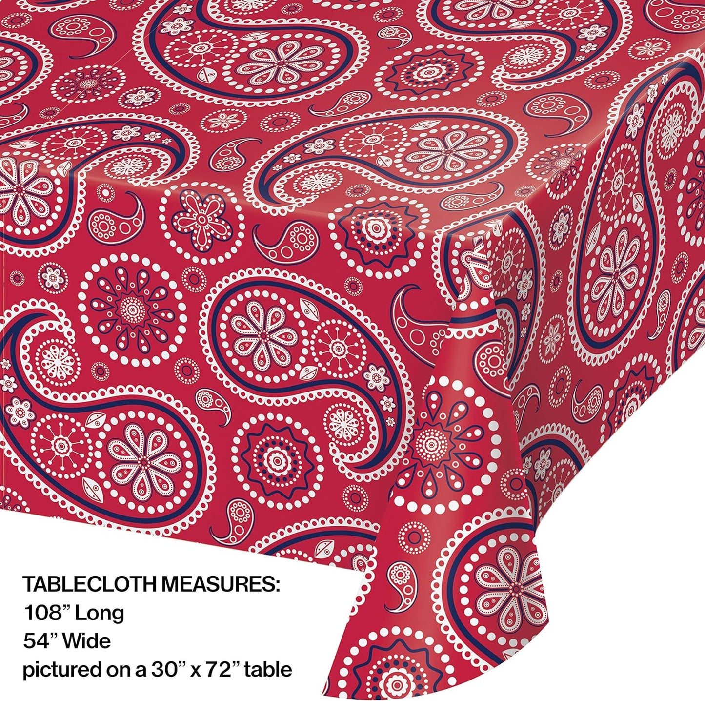 Mantel Rojo Bandana (x1u) 54x108in
