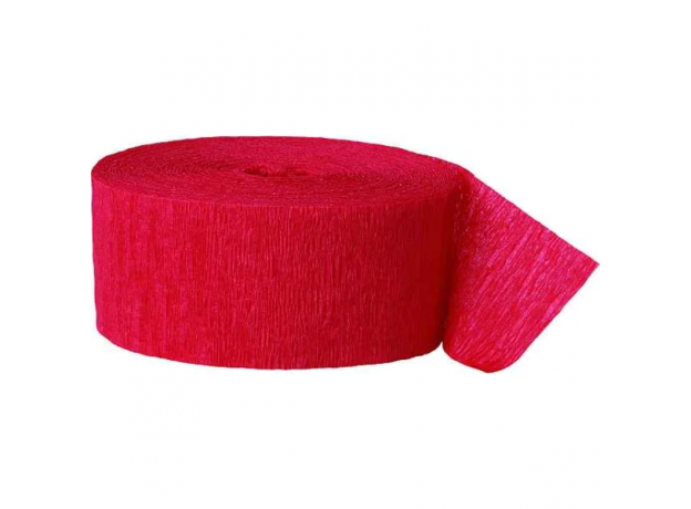 Streamer Crepé Roja, 81 pies.