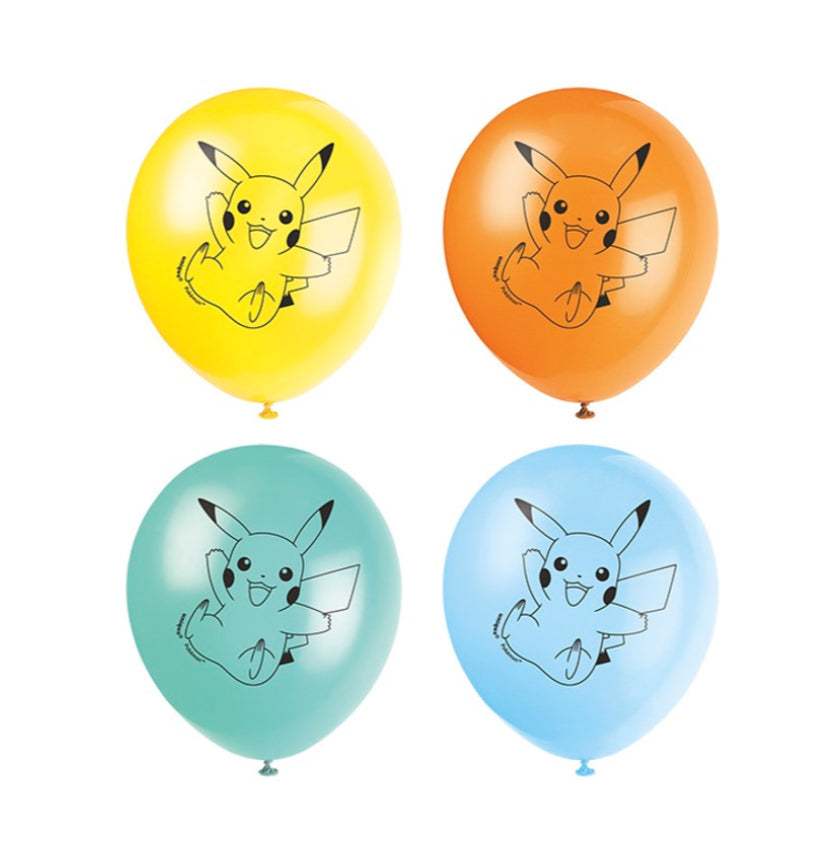 Pokemon Latex Balloons 8ct