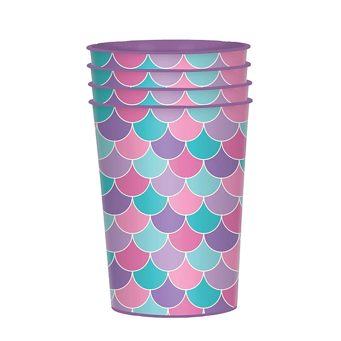 Shimmering Mermaid Plastic Cup 16oz (x4u)