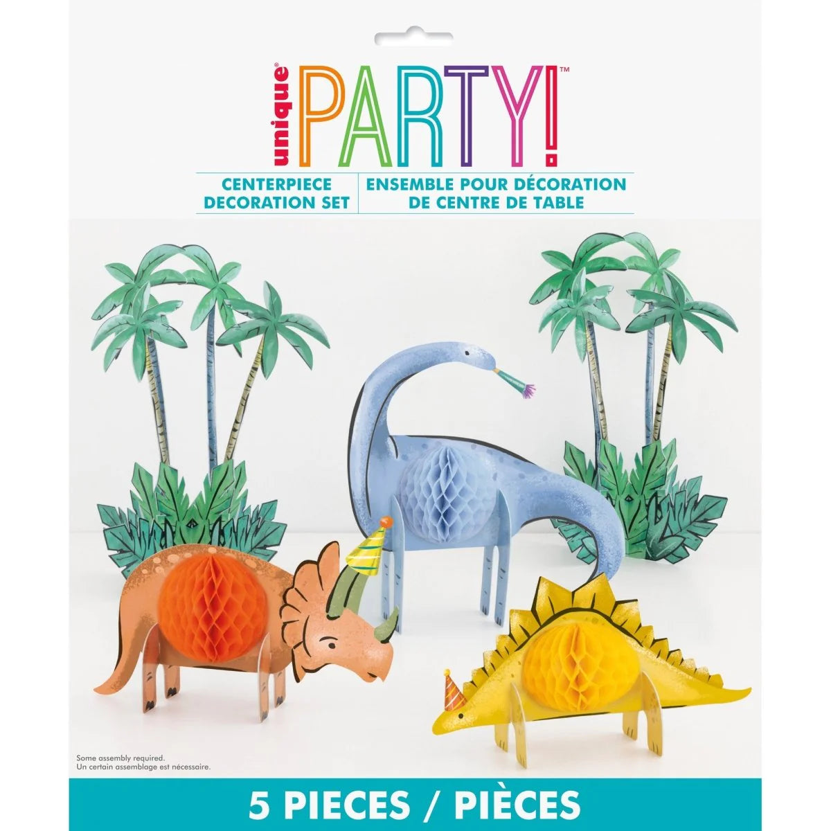 Partying Dinosaur Centerpiece 5pcs